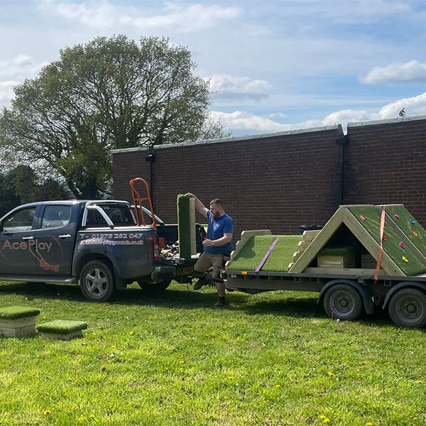 Installation of play area in North Wales