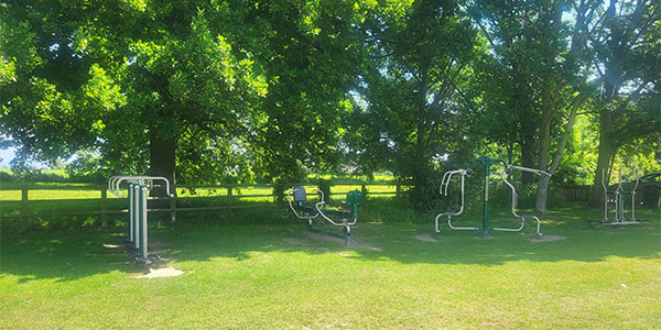 Outdoor play equipment in Overton-on-Dee