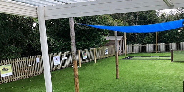 Outdoor playground at Horn Mill Nursery