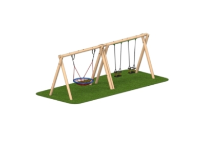 2.4m Double Cradle Seats and Basket Swing