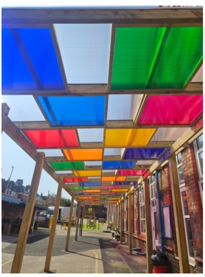 Coloured Polycarbonate Shelter