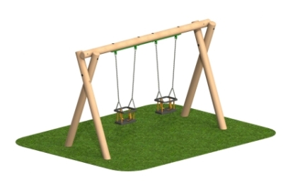 Double Cradle Swing Set