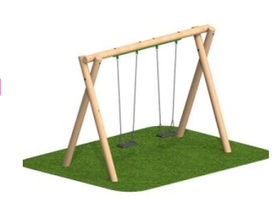 Double Flat Swing Set