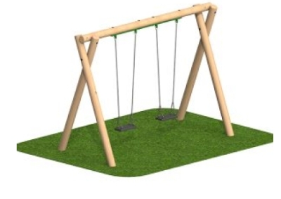 Double Flat Swing Set