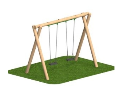 Double Flat Swing Set