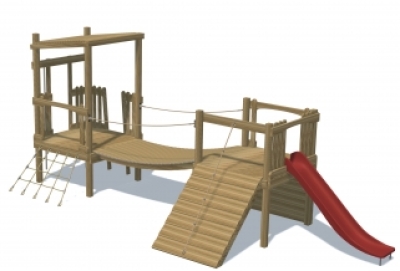 Double tower with slide