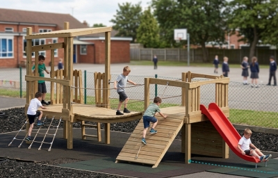 Double tower with slide