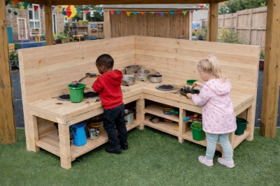 L-Shaped Mud Kitchen
