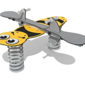 Belle the Bumble Bee Spring Seesaw
