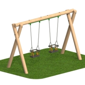 Double Cradle Swing Set