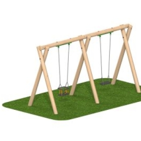 Flat Swing Seat and Cradle Swing Seat Set