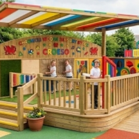 Inclusive Sensory Stage with Canopy & Accessible Ramp