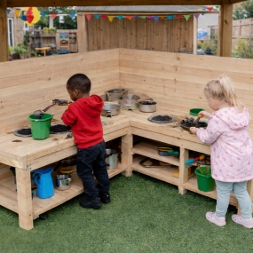 L - Shaped Mud Kitchen