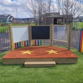 Outdoor Performance Stage with All-Weather Surface & Mark-Making Panels
