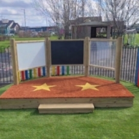 Outdoor Performance Stage with All-Weather Surface & Mark-Making Panels
