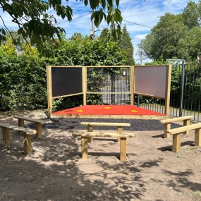 Outdoor Performance Stage with All-Weather Surface & Mark-Making Panels