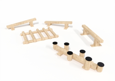 Children`s Freestanding Exercise Balance Trail Set 4