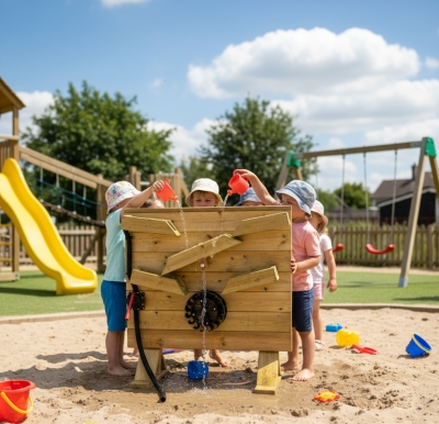 Mini Water Wall with Water Wheel