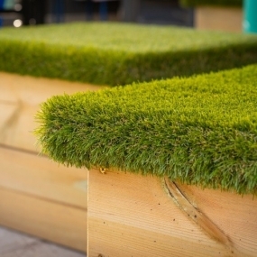 Grass covered seats